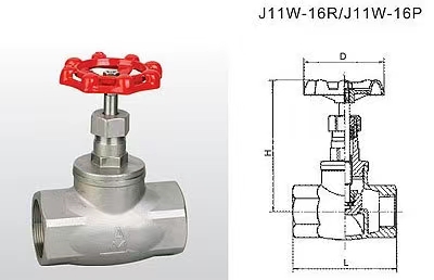 临沂J11W-16P不锈钢截止阀